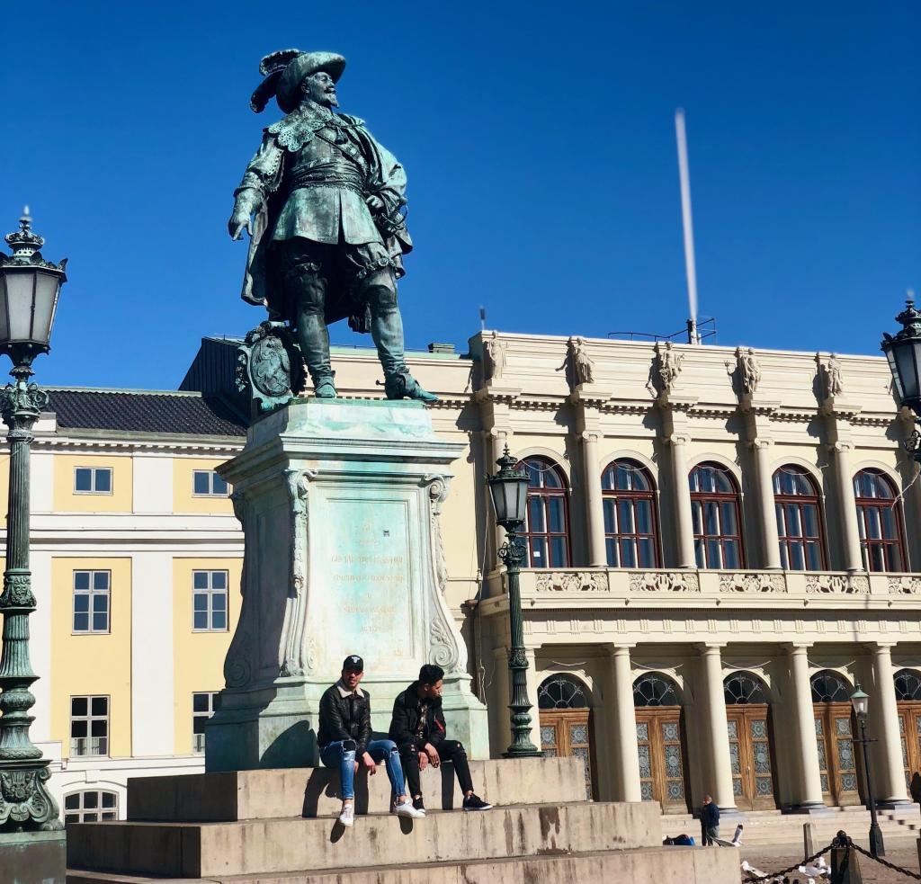 The statue of the founder of the current "incarnation" of Gothenburg, celebrating its 400th anniversary in two years.