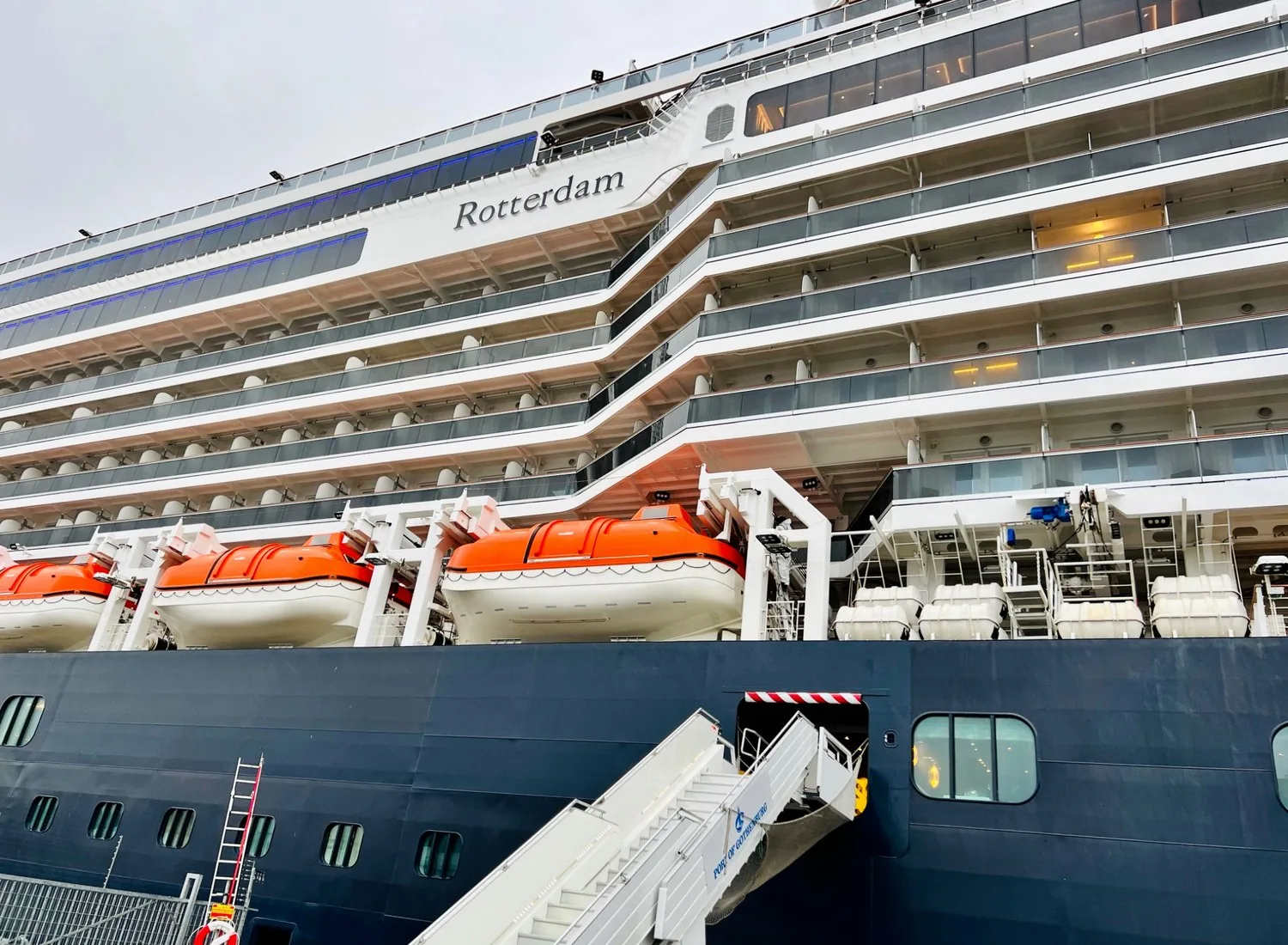 Cruise ship detail at the pier in Gothenburg